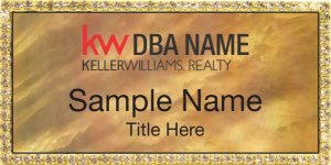 (image for) Keller Williams Realty Logo 3 Gold Bling Gold Pearl Badge