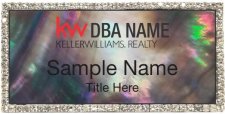 (image for) Keller Williams Realty Logo 3 Silver Bling Black Pearl Badge