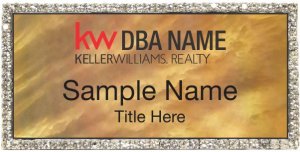 (image for) Keller Williams Realty Logo 3 Silver Bling Gold Pearl Badge