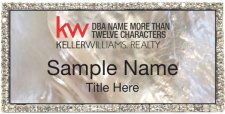 (image for) Keller Williams Realty Logo 4 Silver Bling White Pearl Badge