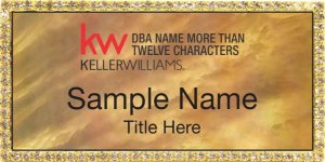 (image for) Keller Williams Realty Logo 5 Gold Bling Gold Pearl Badge