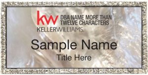 (image for) Keller Williams Realty Logo 5 Silver Bling White Pearl Badge