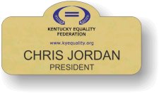 (image for) Kentucky Equality Federation Shaped Gold Badge