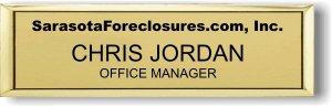 (image for) Key Realty SarasotaForeclosures.com, Inc. Logo Small Gold Executive Badge