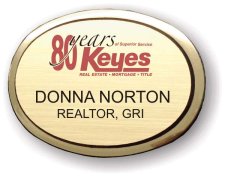 (image for) #CA5 - Keyes Realty Group Gold Oval Ececutive Badge