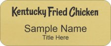 (image for) KFC Standard Gold Name Badge