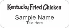 (image for) KFC Standard White Name Badge