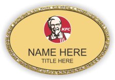 (image for) KFC Oval Gold Bling Badge (Logo A)