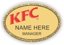 (image for) KFC Oval Gold Bling Badge (Logo B)