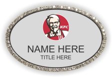 (image for) KFC Oval Silver Bling Badge (Logo A)