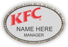 (image for) KFC Oval Silver Bling Badge (Logo B)