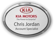 (image for) KIA Oval Executive Silver Badge (Logo A)