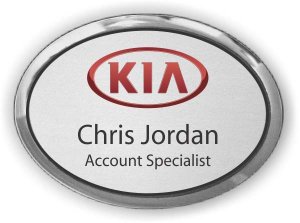 (image for) KIA Oval Executive Silver Badge (Logo B)