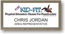 (image for) Kid-Fit Kidz Executive White Silver Framed Badge