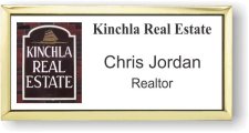 (image for) Kinchla Real Estate White On Gold Executive Badge