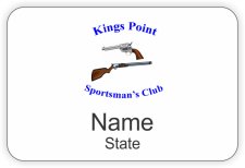 (image for) Kings Point Sportsmans Club Large White Badge
