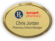 (image for) Kmart Pharmacy Executive Oval Gold Badge