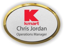 (image for) Kmart Silver Oval on Gold Executive Badge