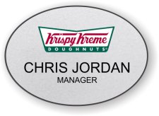 (image for) Krispy Kreme Color Logo Oval Silver Badge