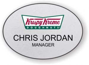 (image for) Krispy Kreme Color Logo Oval Silver Badge