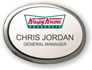 (image for) Krispy Kreme Color Logo Oval Executive Silver Badge