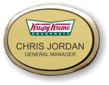 (image for) Krispy Kreme Color Logo Oval Executive Gold Badge