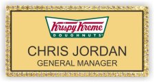 (image for) Krispy Kreme Color Logo Gold Bling Badge