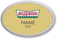 (image for) Krispy Kreme Oval Gold Pebbled Frame Prestige Badge