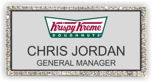 (image for) Krispy Kreme Color Logo Silver Bling Badge