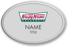 (image for) Krispy Kreme Oval Silver Pebbled Frame Prestige Badge