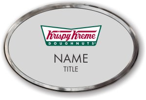 (image for) Krispy Kreme Oval Silver Polished Frame Prestige Badge