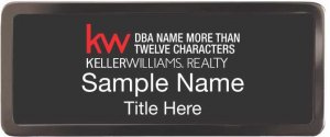 (image for) Keller Williams Realty Logo 4 Black Chrome Black Badge