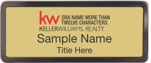 (image for) Keller Williams Realty Logo 4 Black Chrome Gold Badge