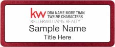 (image for) Keller Williams Realty Logo 4 Prestige Red Anodized White Badge