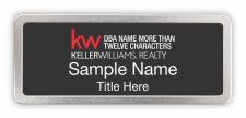 (image for) Keller Williams Realty Logo 4 Prestige Satin Anodized Black Badge