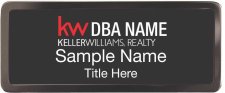 (image for) Keller Williams Realty Logo 3 Black Chrome Black Badge