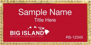 (image for) Keller Williams Big Island Bling Gold Badge with Red Insert