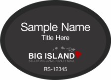 (image for) Keller Williams Big Island Oval Executive Black Badge with Black Insert