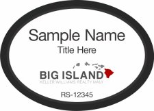 (image for) Keller Williams Big Island Oval Executive Black Badge with White Insert