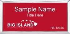 (image for) Keller Williams Big Island Executive Silver Badge with Red Insert