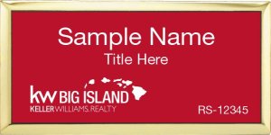 (image for) Keller Williams Big Island Logo B Executive Gold Badge with Red Insert