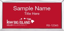 (image for) Keller Williams Big Island Logo B Executive Silver Badge with Red Insert