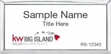 (image for) Keller Williams Big Island Logo B Executive Silver Badge with White Insert