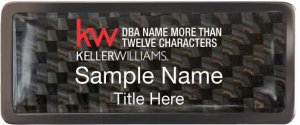 (image for) Keller Williams Realty Logo 5 Black Chrome Carbon Insert Badge