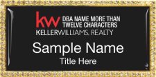 (image for) Keller Williams Realty Logo 4 Gold Bling Black Badge