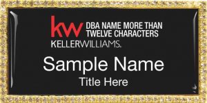 (image for) Keller Williams Realty Logo 5 Gold Bling Black Badge