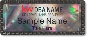 (image for) Keller Williams Realty Logo 3 Black Mother of Pearl Carbon Badge