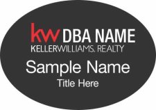 (image for) Keller Williams Realty Logo 3 Black Oval Badge