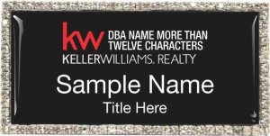 (image for) Keller Williams Realty Logo 4 Silver Bling Black Badge