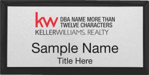 (image for) Keller Williams Realty Logo 4 Black Executive Silver Badge